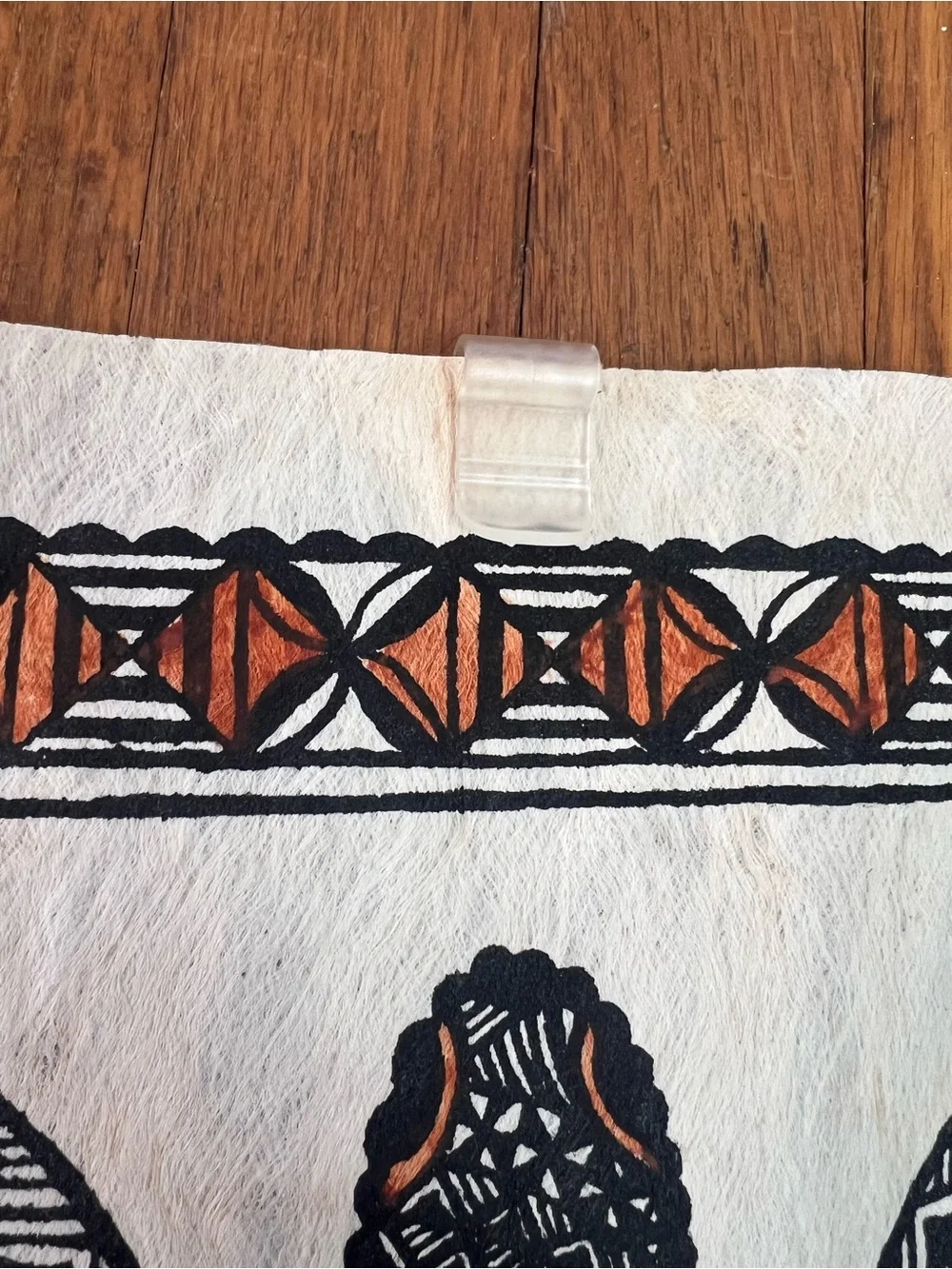Vintage TORTOISE Artist Signed Tapa Cloth Hawaiian Tiki Wall Art Home Decor